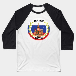 Moscow Russia St. Basil’s Cathedral Baseball T-Shirt